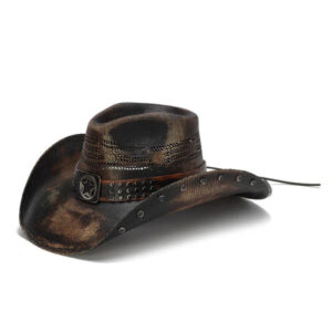 Lone Star Studded Black Stain Western Hat